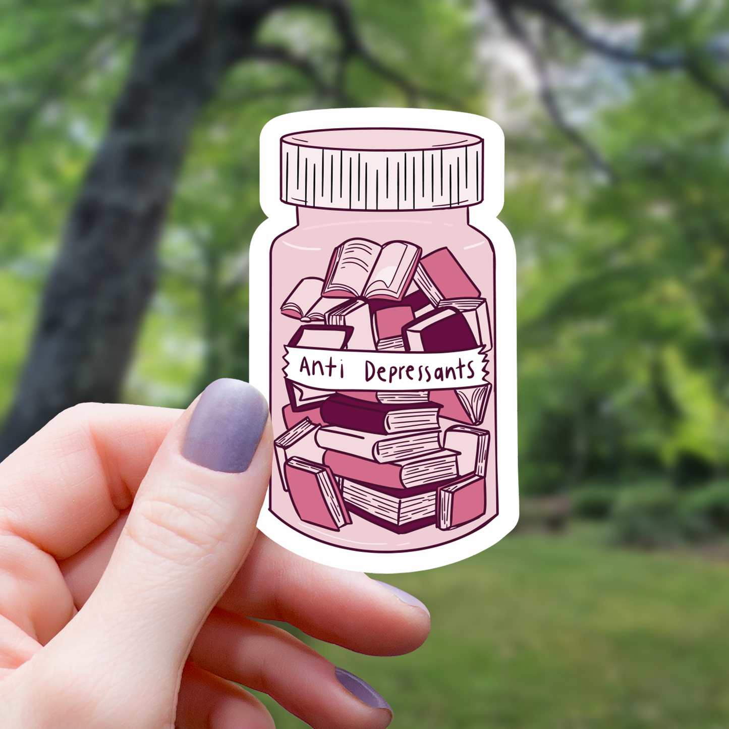 Anti-Depressent Book Sticker