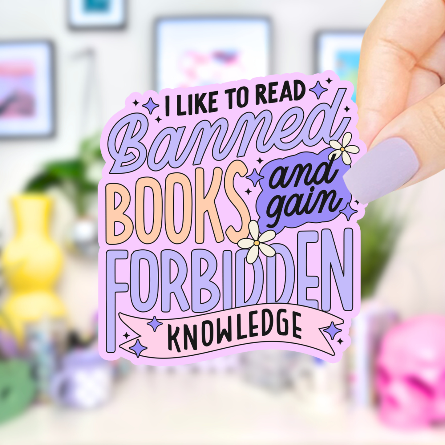 Banned Books & Forbidden Knowledge Vinyl Sticker