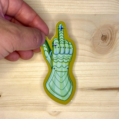 Rude Gauntlet Holographic Sticker